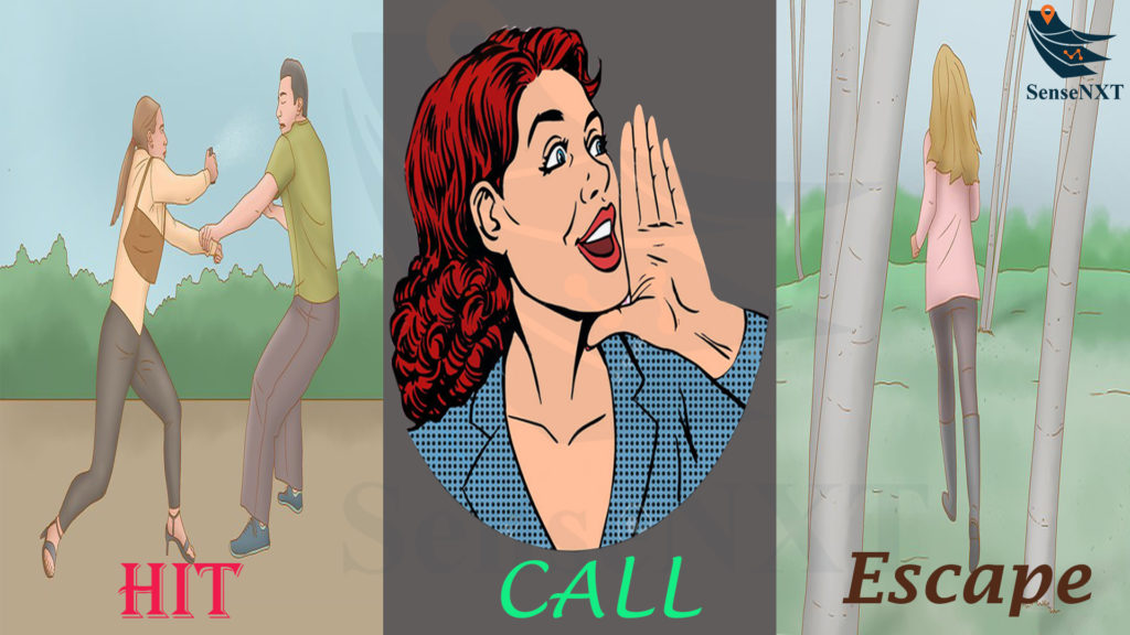 What can make her feel safe?
Fourth, be practical. Being trained for self-defence is just one part. Do defend yourself when you are attacked. You have too. But that is not enough.  Remember, you need HIT, CALL and ESCAPE.